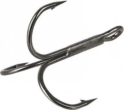 Produktbild von Iron Claw Round Treble Drilling Angelhaken Größe 8, Black Nickel, 10 Stück