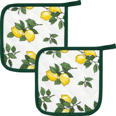 Produktbild von Kracht Topflappen Zitronen" 2er-Pack gelb-grün 22x22 cm"