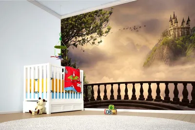 Produktbild von Vlies Fototapete SCHLOSSBALKON 375 x 250 cm (inkl. Kleister) - Vlies Tapete, Wandtapete, Wandbilder - Tapete für Wohnzimmer Schlafzimmer, Büro, Küche - Montagefertig