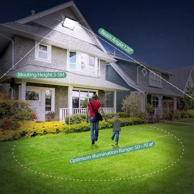 Productafbeelding van Waterdichte LED Buitenspot 50W - 5000lm Koudwit Verlichting voor Tuin, Terras en Garage - IP67 Veiligheidsverlichting