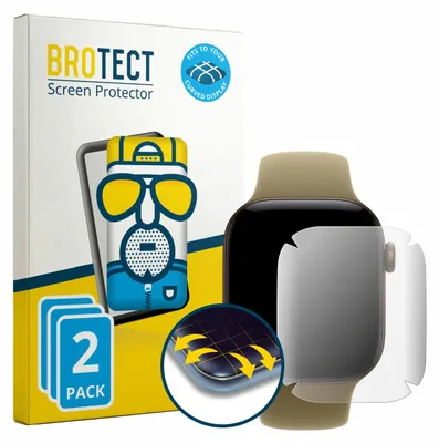 Produktbild von 2x BROTECT Fullscreen Schutzfolie für Apple Watch Series 12 (42 mm) Displayschutz Folie Fullcover Matt Entspiegelungsfolie