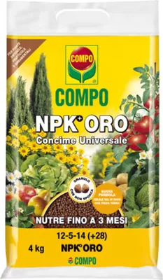 Obrázok produktu pre Granulované hnojivo Compo NPK+Oro – 4 kg