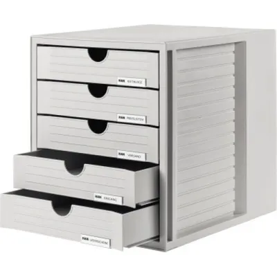 Produktbild von HAN Schubladenbox Systembox 1450-11 DIN C4 5Schubfächer lgr