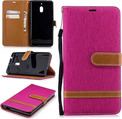 Produktbild von Tasche für Nokia 2.1 Jeans Cover Handy Schutz Hülle Case Pink