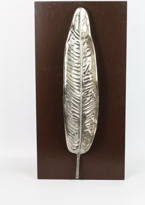 Produktbild von Wandbild Leaf Wanddekoration silberfarben aus Nickel Dekoration
