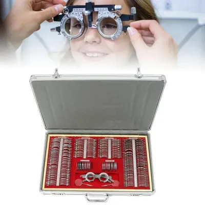 Obrázok produktu pre Profesionálna sada optometrických šošoviek – testovacia sada okuliarnych šošoviek – skúšobné kontaktné šošovky – sada šošoviek na refrakciu