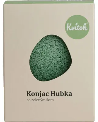 Obrázek produktu pro Konjaková houbička čistící se zeleným jílem (tělová)
