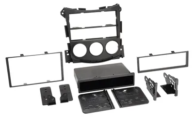 Productafbeelding van 2-DIN dashboardadapter met opbergvak voor Nissan 370Z (2009 en later), zwart