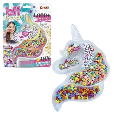 Produktbild von CRAZE BFF Blister Card - BFF Freundschaftsarmbänder Set, DIY Beadys Armbänder selber machen, Kinderschmuck Bastelset