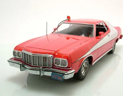Produktbild von Greenlight Collectibles 19017 Ford Gran Torino 1976 rot weiß Starsky & Hutch 1:18