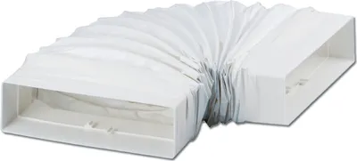 Produktbild von Flachkanalbogen 125erF Naber 4021045 flexibel 180-550mm beidseitig Muffe zu 218x55mm Belüftungstechnik
