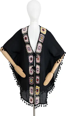 Produktbild von Art Of Polo Damen-Poncho Philf schwarz One size