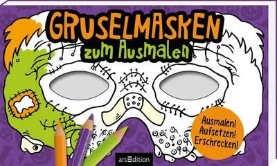 Produktbild von Gruselmasken zum Ausmalen
