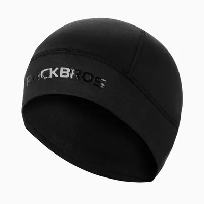 Zdjęcie produktu dla ROCKBROS czapka rowerowa zimowa pod kask czapka wiatroszczelna polarowa nowa czarna