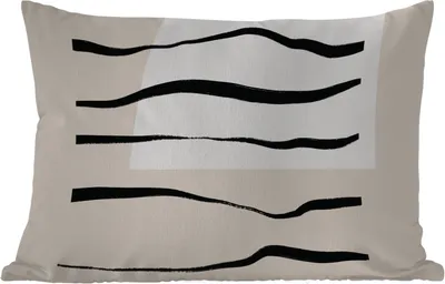 Produktbild von MuchoWow® Outdoor Kissen - Abstrakt - Linie - Pastell - 50x30 cm - Wetterfest - Lounge Kissen - Sofa kissen - Wohnzimmer Dekoration