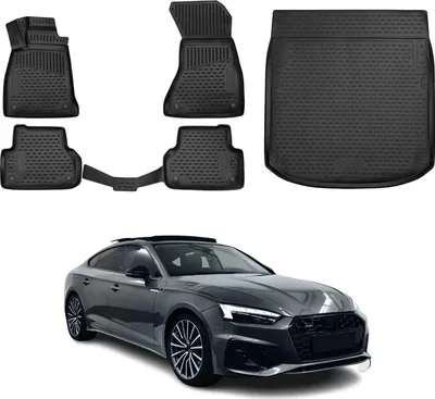 Image de Tapis de sol & bac de coffre Set pour Audi A5 F5 Sportback 2016-2024 TPE Noir