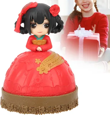 Produktbild von Puppenornament mit Sockel, PVC-Puppe, für Geburtstag, Urlaub, Neujahr, Geschenk, Dekoration, Cartoon-Figur
