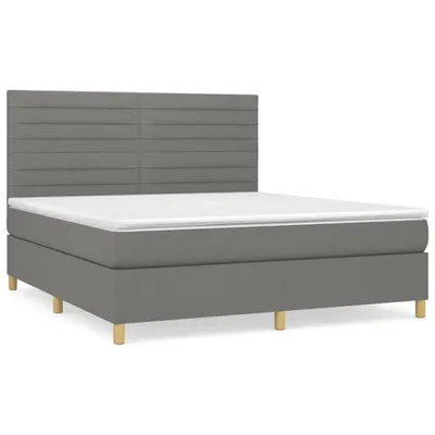 Produktbild von vidaXL Boxspringbett mit Matratze Dunkelgrau 180x200 cm Stoff