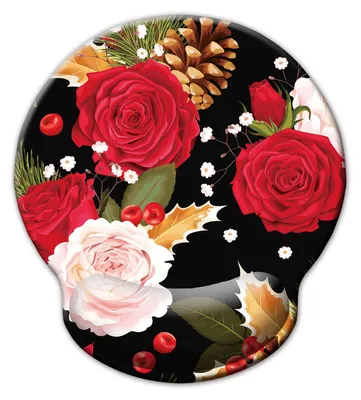 Ergonomische Mauspad mit Handgelenkauflage, Memory-Schaum, rutschfest, rosa