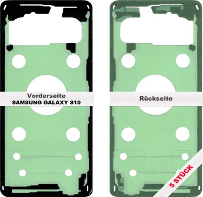 Produktbild von 5x Samsung Galaxy S10 G973 Akkudeckel Klebefolie Kleber Backcover Rahmen Batterie Glue
