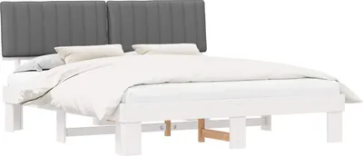 Obrázok produktu pre Rám postele s čalúneným čelom Svetlosivá 180 x 200 cm