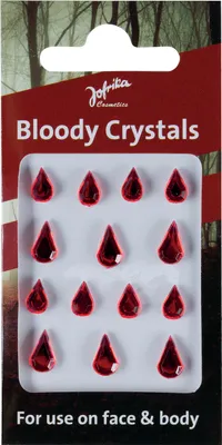 Immagine prodotto di Jofrika 743210 Cristalli insanguinati adesivi a forma di goccia per viso e corpo, rosso