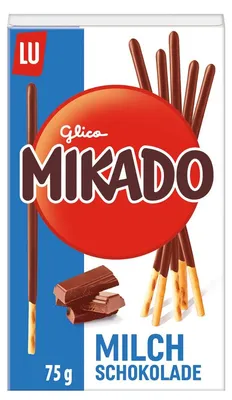 Obrázek produktu pro Mikado mléčné čokoládové křupavé sušenky v čokoládě 75g