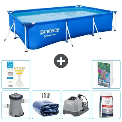 Zdjęcie produktu dla Bestway Steel Pro, prostokątny basen - 300x201x66 cm - 5-częściowy, model S329