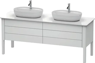 Produktbild von Waschtischunterbau LUV 743x1783x570mm weiß seidenmatt weiß seidenmatt