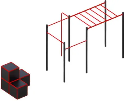 Zdjęcie produktu dla Moduły treningowe Sprzęt do sportów ulicznych Drążki do podciągania Slackline Mięśnie ramion