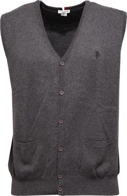Produktbild von 4513K Sneaker unigilet Strickjacke uomo U.S. POLO ASSN. grau ärmelloser Pullover Mann