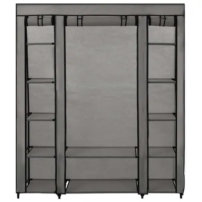 Immagine prodotto di Armadio con Scomparti e Aste Grigio 150x45x176 cm in Tessuto