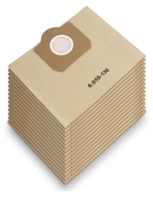 A stack of brown paper vacuum cleaner bags.