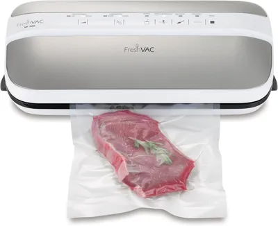 Produktbild von FRESHVAC VF500 Vakuumierer Vakuumiergerät, 30 cm lange und stabile Schweißnaht, inkl. 10 gratis Folienbeutel, 1 Folienrolle & Vakuumschlauch