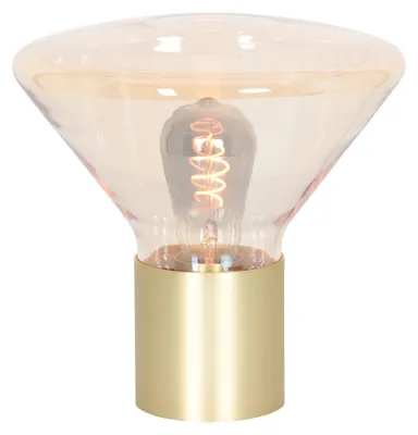 Image de Steinhauer - lampe de table - Ambiance - ambre - verre métal - Ø 26cm - E27 - 3401ME