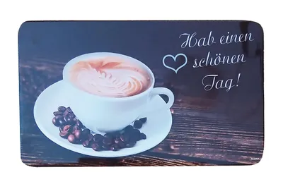 Produktbild von FRÜHSTÜCKBRETTCHEN 23,5x14cm aus Melamin Frühstückbrett Schneidbrett Schneidebrett Küchenbrett Brett spülmaschinenfest (Coffee-83)