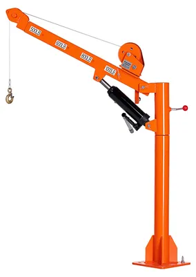 Produktbild von SucceBuy Pickup-Kran mit 453,6 kg Tragkraft, manueller Ladekran mit Handwinde und 8-Tonnen-Hydraulikpumpe, Hebekran mit Teleskopausleger und 360° Drehfunktion, Hebeausrüstung aus Kohlenstoffstahl für LKW und Anhänger