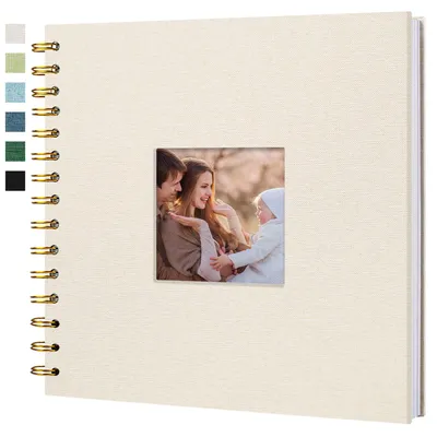 Obrázek produktu pro Album na fotografie, s lněnou vazbou, rozměry 20,5 x 20,5 cm, 40 stran, barva béžová