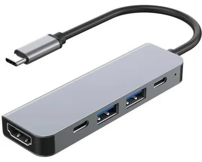 Immagine prodotto di GO SOLID! Hub USB-C 5-in-1 – HDMI 4K, 2×USB-C, 2×USB-A – compatibile con MacBook Pro/Air, Windows