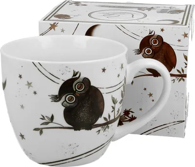 Produktbild von DUO ANIMALS Becher 460 ml CHARMING OWLS New Bone China Porzellan