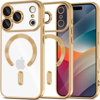 Image de Étui Tech-Protect MagFlex MagSafe pour iPhone 17 Pro - Or transparent