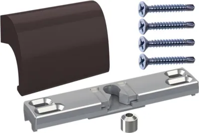 Produktbild von NAJDER Balkontürgriff Braun Aluminium mit Balkontürschnapper Festpfosten Balkongriff Balkontürschnapper Balkon Terrassentürgriff  (Braun RAL. 8019)