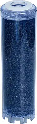 A close-up studio shot of a water filter cartridge.