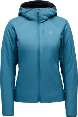 Blaue Insulationsjacke mit Kapuze und durchgehendem Reißverschluss von Black Diamond