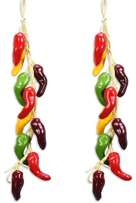 Immagine prodotto di 2 decorazioni a forma di peperoncino artificiale da appendere