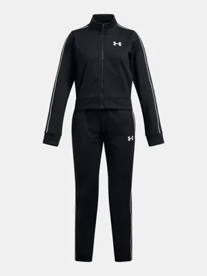 Imagen del producto de Traje de entrenamiento corto para niñas Under Armour Ua Icon Knit, modelo 1386528-001, talla YLG
