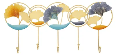 Image de Porte-manteau Polly 60,2 x 28,5 x 5 cm Métal Multicolore Or