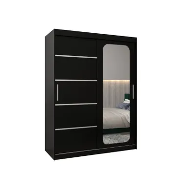 Obrázok produktu pre Zrkadlová skriňa DONICELA 3 - 150 cm, čierna