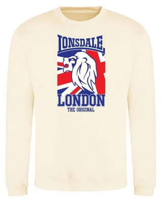 Productafbeelding van Lonsdale - Uni sweatshirt voor heren/dames, model GT27250 (maat S) (vanillekleur)