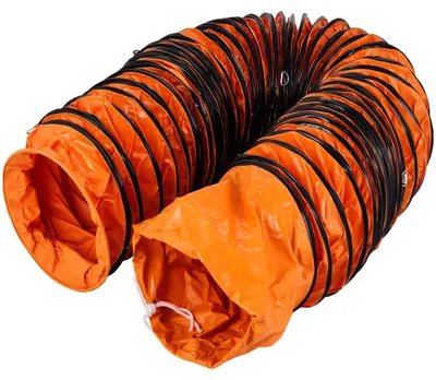 Productafbeelding van VEVOR 25FT flexibele afvoerslang, PVC, 12 inch, draagbaar, geschikt voor afzuigventilatoren. PVC afvoerslang